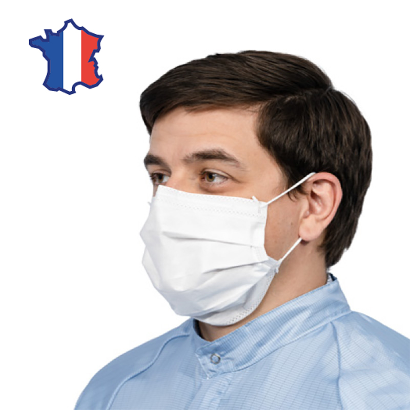 Masque, attaches élastiques auriculaire compatible iso 5, dim : 175 x 90 mm