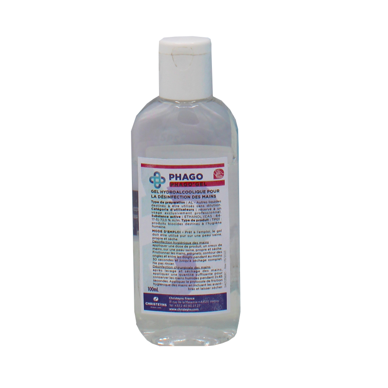 Phago' gel, gel hydroalcoolique en flacon de 100 ml