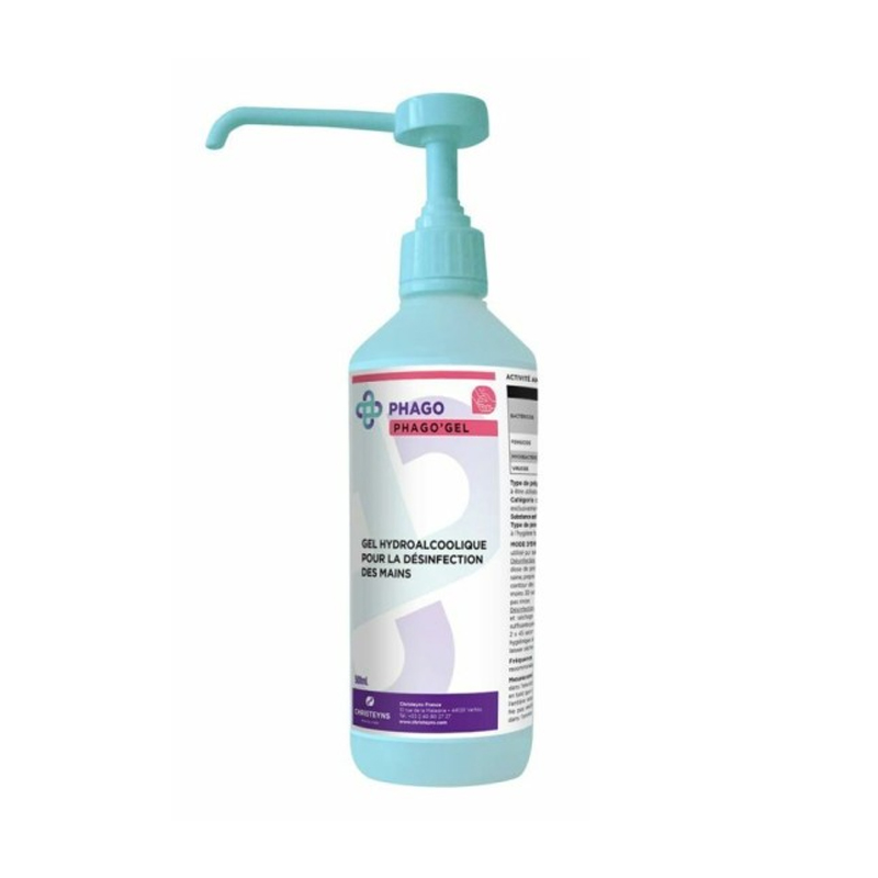 Phago' gel, gel hydroalcoolique en flacon de 500 ml