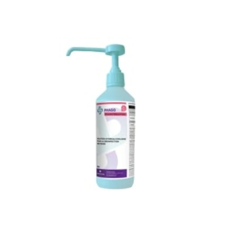 Phago' solution, solution hydroalcoolique en flacon de 500 ml avec pompe
