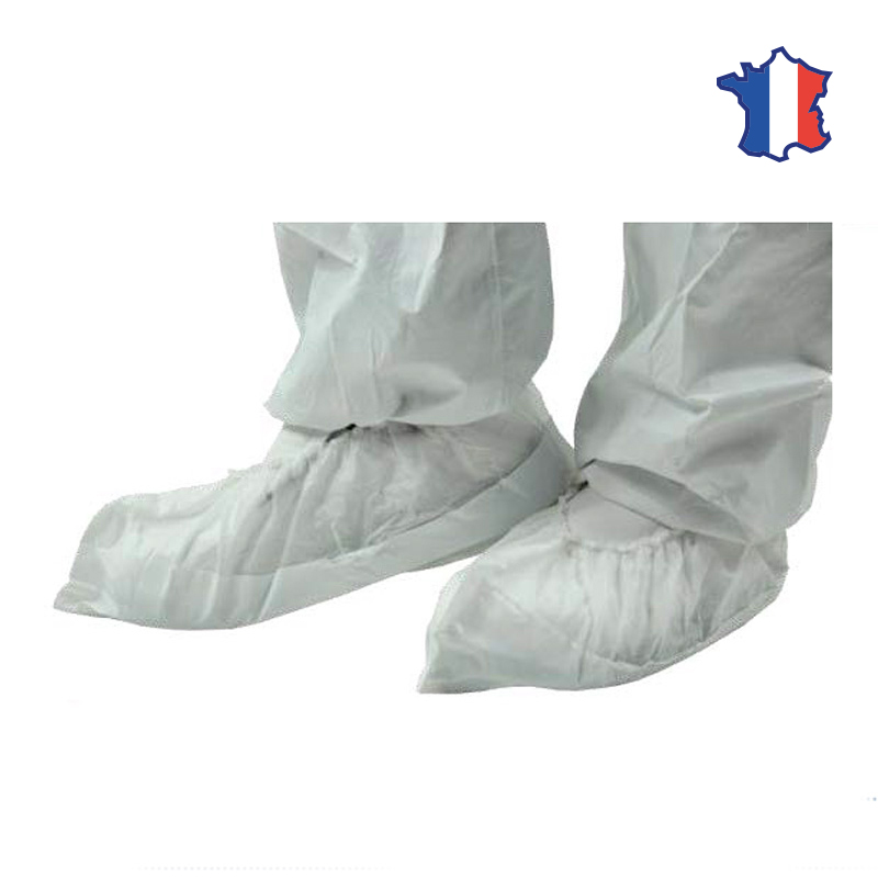 Surchausses antiderapantes xl blanches en polypropylène de 40 gr.