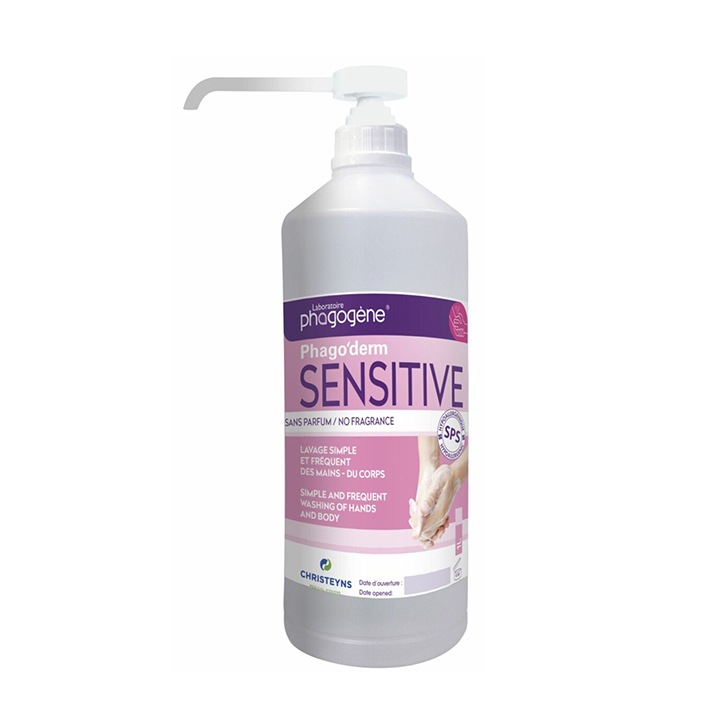 Phagoderm sensitive solution pour le lavage fréquent des mains 1 l pompe montée