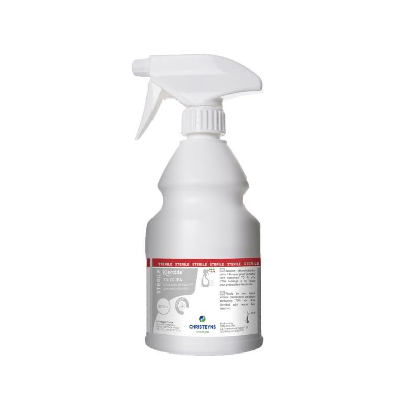 Alcool isopropylique sterile 70/30 avec eau ppi en spray de 500 ml