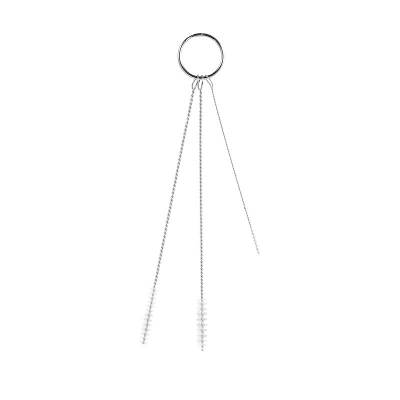 Jeu de trois petites brosses en 2mm, 5mm, 6mm, blanc