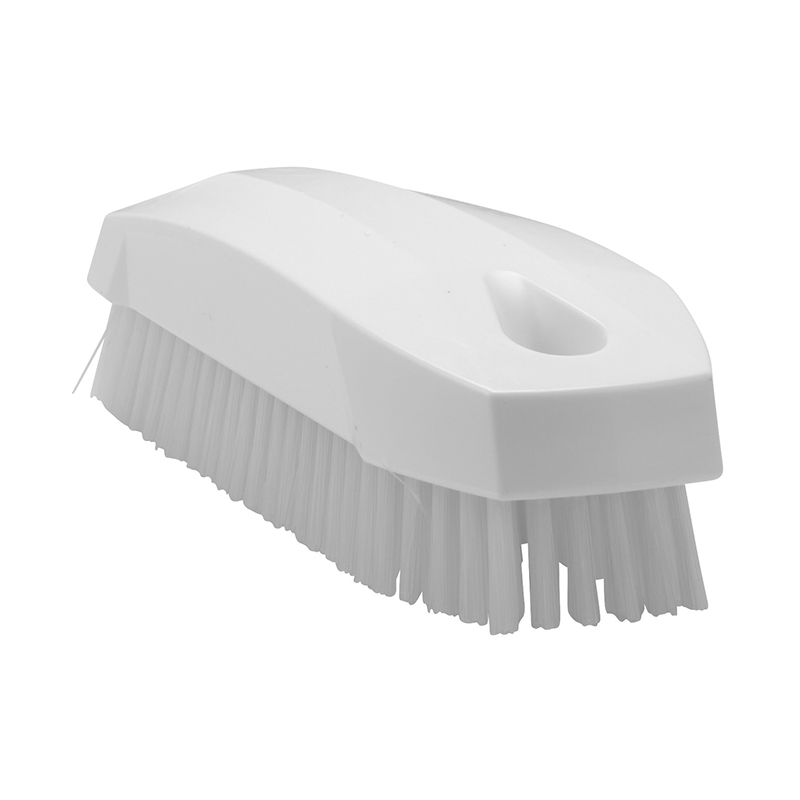 Brosse a ongles dim. : 118x45x38 mm fibres 15 mm dures en polyester.