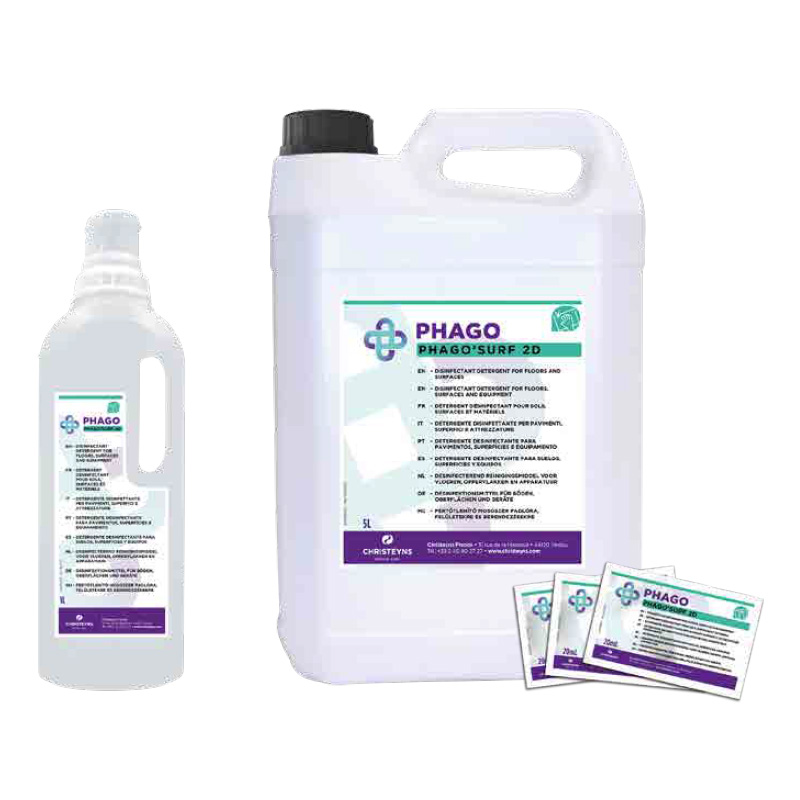 Phago'surf 2d rtu nettoyant désinfectant pour sol et surface - 750 ml